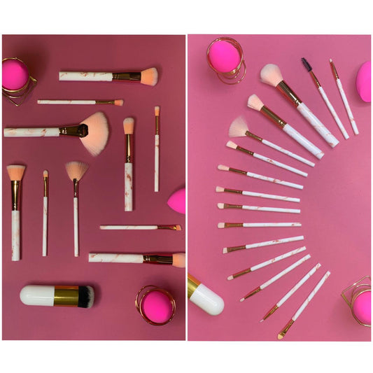 Glamstar Compact Brush Set Deal Pink