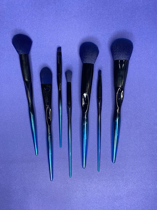 Ombre blue brush set